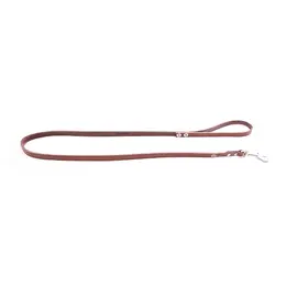 Martin Sellier Laisse en Cuir Surpiqué Classique 12mm x 1m Marron