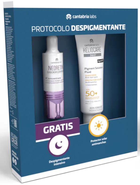 Heliocare 360 Solution pigmentaire fluide 50 ml + Concentré de contrôle Neoretin Discrom 10 ml