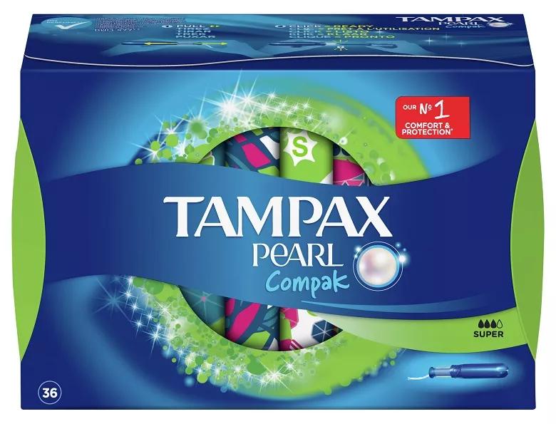 Tampax Compak Pearl Super 36 Unidades