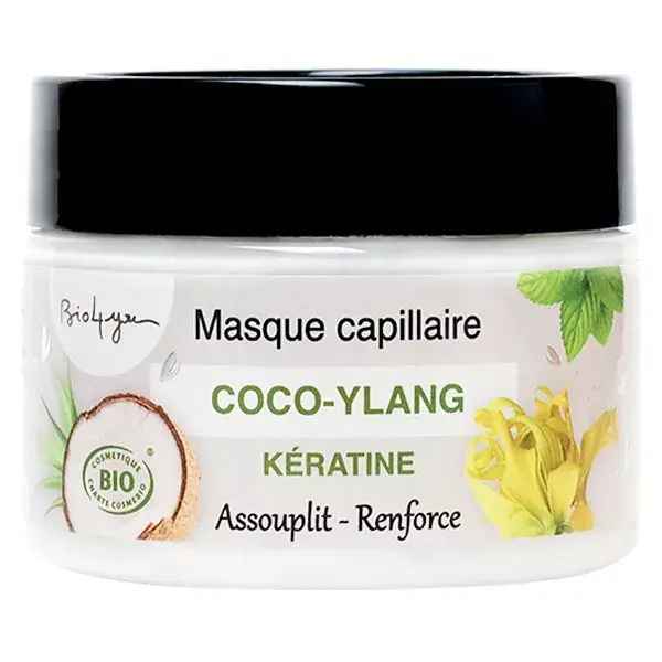Bio4you Masque Capillaire Coco-Ylang Kératine Bio 250ml