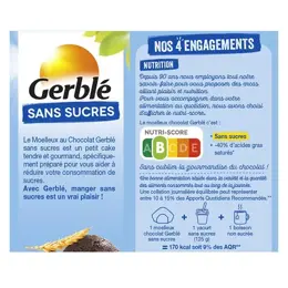 Gerblé Sans Sucres Moelleux Tout Chocolat 196g