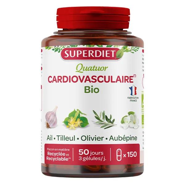 Superdiet Quatuor Ail Cardiovasculaire Bio 150 gélules