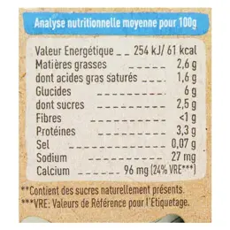 Babybio Desserts Lactés Pot Brassé au Lait de Vache Nature +6m Bio Lot de 2 x 130g