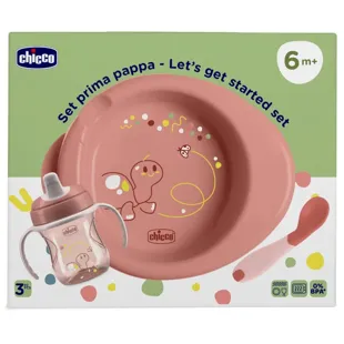 Chicco Pink Feeding Set +6m