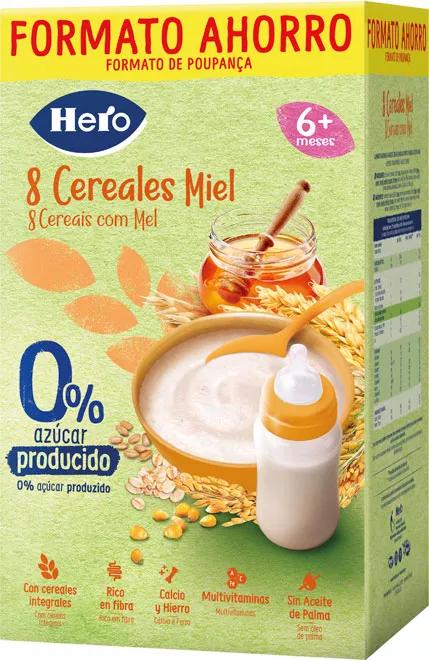 Hero Baby Papilla 8 Cereales con Miel +6m 820 gr
