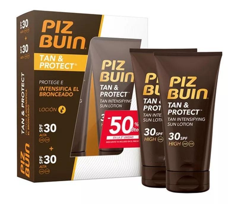Piz Buin Tan & Protect Loción Solar Intensificadora SPF30 2x150 ml