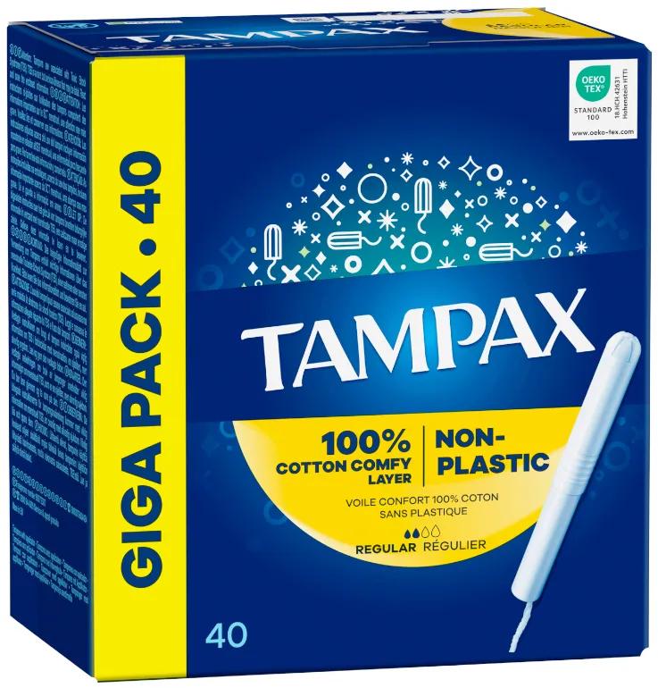 Tampax Tampons Réguliers avec Applicateur 40 unités