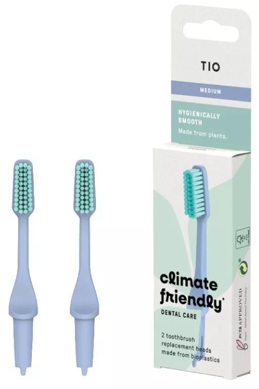 TIO Recharges de brosse à dents moyenne 2 unités
