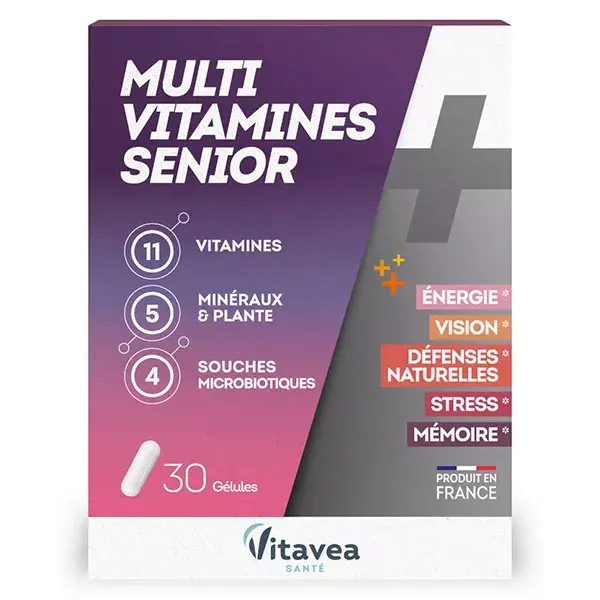 Vitavea Multi Vitamines Senior Energie Vision Mémoire 30 gélules