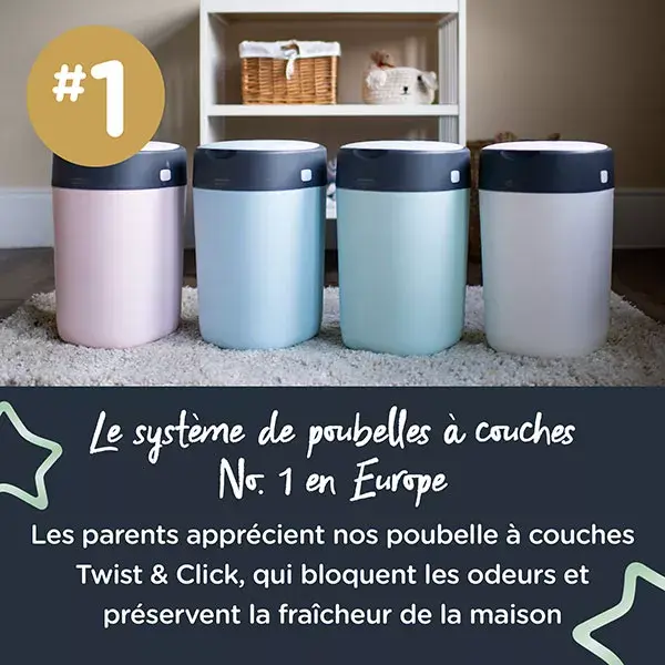 Tommee Tippee Twist & Click Recharge pour Poubelle à Couches 6 unités