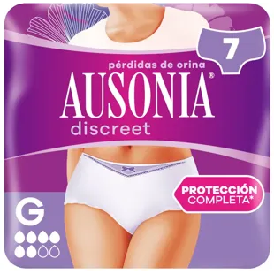 Ausonia Discreet Calcinha Feminina para Incontinência Normal L 7 unidades