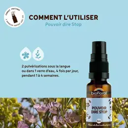 Biofloral Pouvoir Dire Stop Spray Bio Demeter Spray Emotions 20 Ml