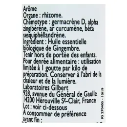 Le Comptoir Aroma Huile Essentielle de Gingembre Bio 5ml