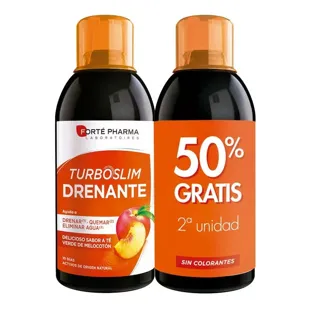 Forté Pharma TurboSlim Drainant Saveur Pêche 2x500 ml (2 unités à -50 %)