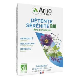 Arkofluides Détente Sommeil Bio Integratore Alimentare per Relax e Sonno 20 fialette