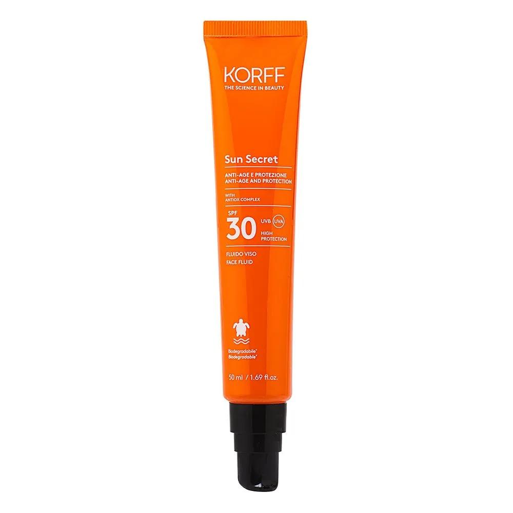 Korff Sun Secret Fluido Solare Viso SPF 30 Tubo 50 ml