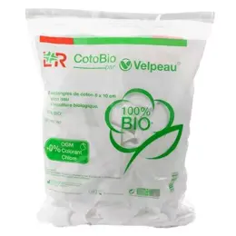 Velpeau Cotopads Bio Rectangles Coton 8 x 10cm Non Stérile Lot de 3 x 180 cotons