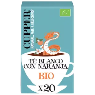 Tasse à thé blanc BIO à l'orange 20 sachets