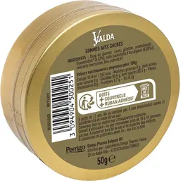 Valda Adoucit la gorge Gommes Goût Menthe Eucalyptus 50g