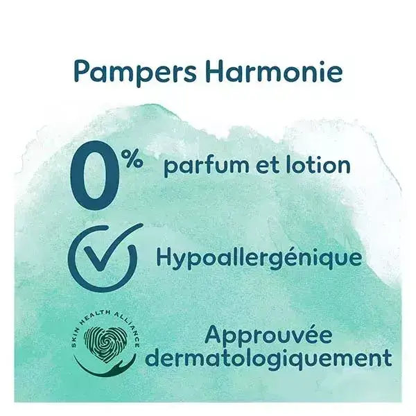 Pampers Couches Harmonie T2 (4-8 Kg) Avec Emballage Papier Recyclable