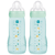 MAM Easy Active Thick Liquids Baby Bottle Bright Blue +6m 330ml 2 units