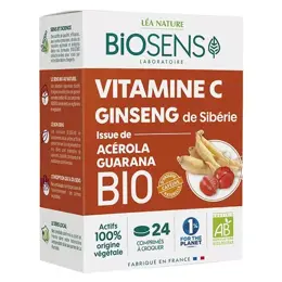 Biosens Vitamine C et Ginseng Bio 24 comprimés