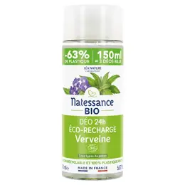 Natessance Déodorant Bio Déodorant 24h Verveine Eco-Recharge 150ml