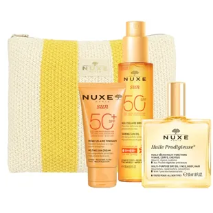 Nuxe Sun Melting Cream SPF50+ 50 ml + Tanning Oil SPF50 150 ml + Huile Prodigieuse 50 ml