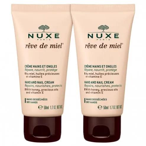 Nuxe Rêve de Miel Crema Mani e Unghie Riparativa e Protettiva BIPACCO 2X50 ml 