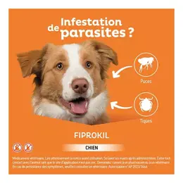 Clement Thekan Fiprokil Anti-Puces Anti-Tiques Chien 40-60kg 4 pipettes