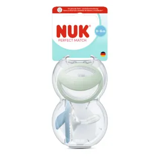 Nuk Perfect Match Pacifier Silicone Blue/Gray 0-6m 2 units