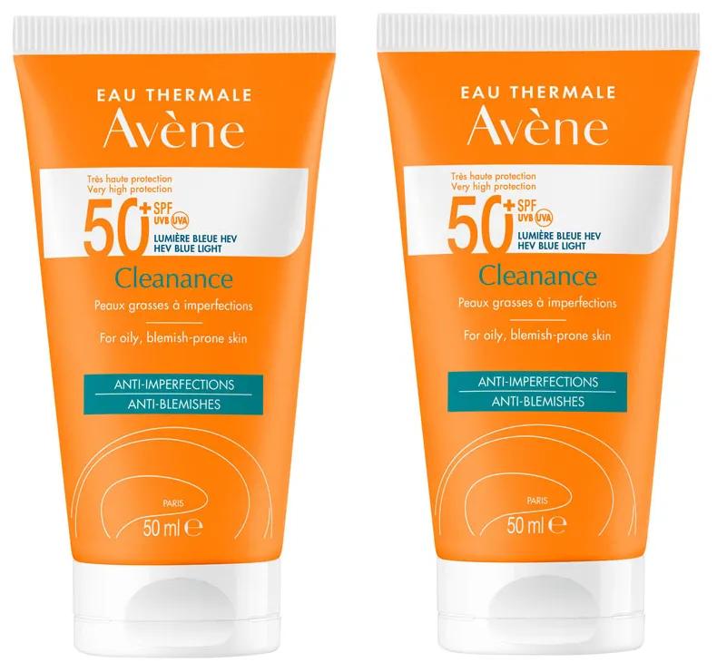 Avène Cleanance Solar SPF50+ Acne-Prone Skin 2x50 ml