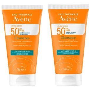 Avène Cleanance Solar SPF50+ Acne-Prone Skin 2x50 ml