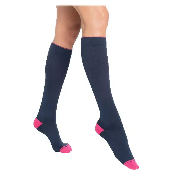 Sigvaris Styles Colors Chaussettes Classe 2 Normal Taille S Marine Framboise