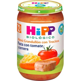 HiPP Tarrito de Pasta con Tomate y Ternera +12m BIO 220 gr