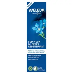 Weleda Gentiane Bleue & Edelweiss Soin Yeux & Lèvres Redensifiant Bio 10ml