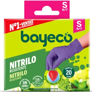Bayeco Heavy Duty Nitrile Gloves Purple Size S 20 pcs