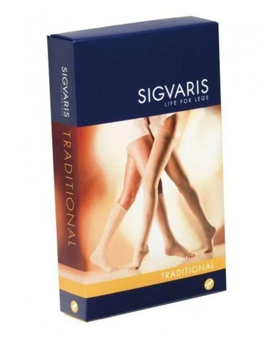 Sigvaris AD Cotton CO2 Gambaletto Compressivo Punta Aperta Colore Naturale Taglia 5 L Lungo