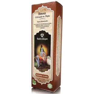 Radhe Shyham Pasta de Henna Castanho Claro 200 ml