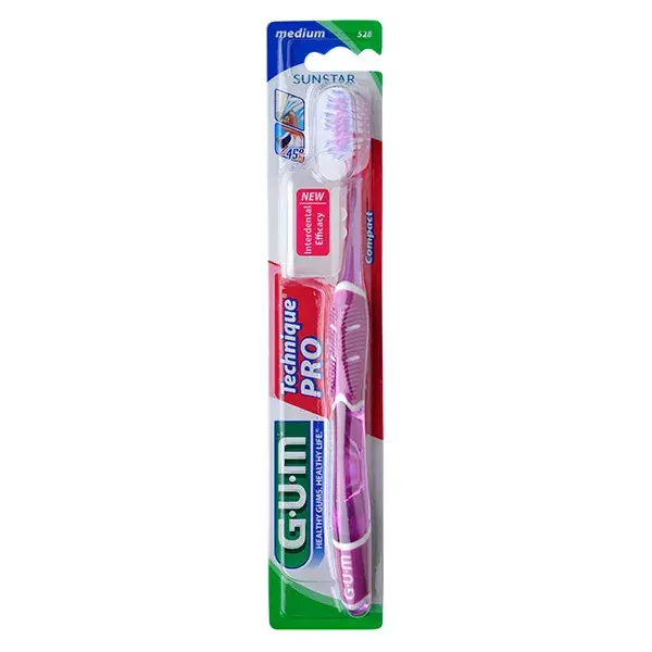 Rif GUM spazzolino denti tecnica Pro Medium Compact 528