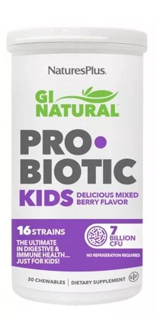 Nature's Plus Probiótico Niños GI-Natural 30 Comp Mastic