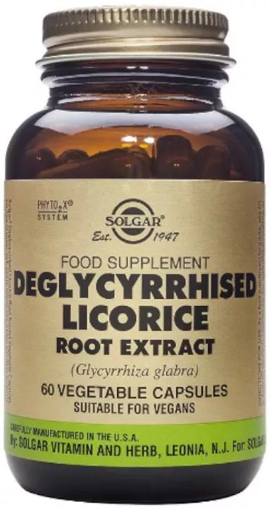 Solgar Deglirrized Licorice Root Extract 60 Vegetable Capsules