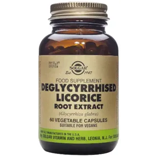 Solgar Deglirrized Licorice Root Extract 60 Vegetable Capsules