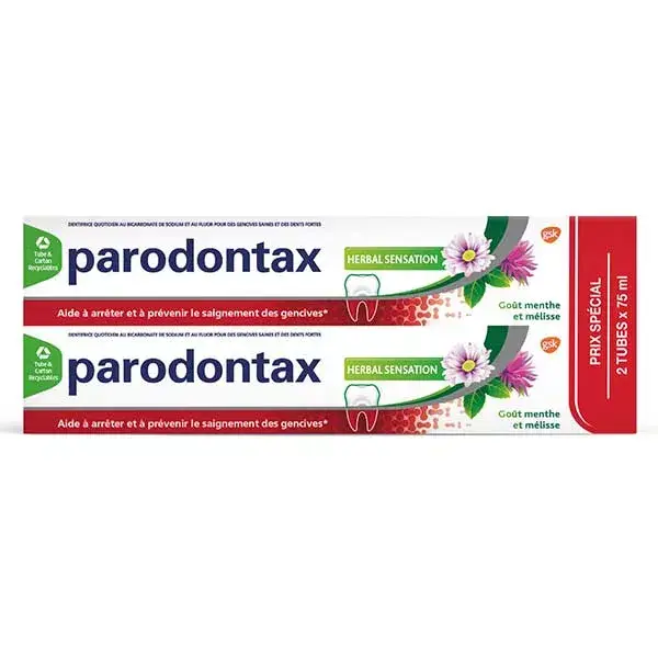 Parodontax Dentifrice Herbal Sensation Lot de 2 x 75ml