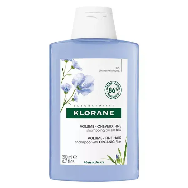 Klorane Lin Shampoing Volume Cheveux Fins Bio 200ml