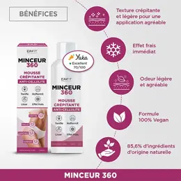 Eafit Minceur 360 - Mousse crépitante - Anti-cellulite - Tonifie la peau