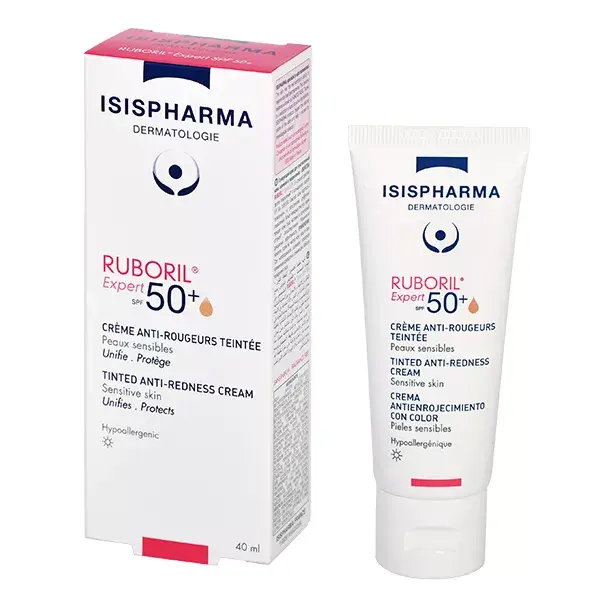 Isispharma Ruboril Expert SPF50+ Crème Anti-rougeurs Teintée Peaux Sensibles 40ml