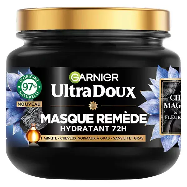 Garnier Ultra Doux Masque Remède Equilibrant Charbon Magnétique 340ml
