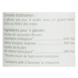 Nat & Form Bio Aubépine Mélisse 200 gélules végétales