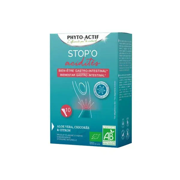 Phytoactif Stop'O Acidités Benessere Gastro-Intestinale 10 sticks
